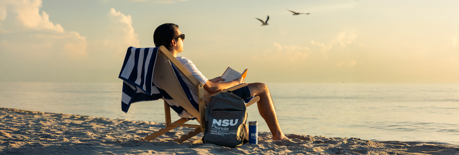 NSU student at the beach