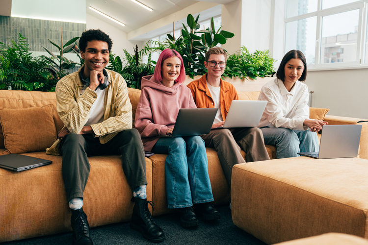 Help a friend students group gathered
