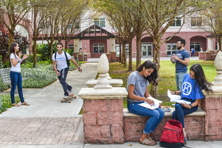 Health well being students on campus outdoors