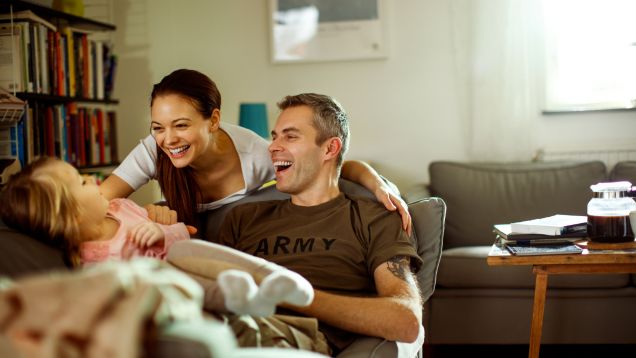 Veteran with family