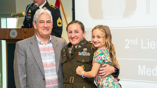 Veteran at event with family