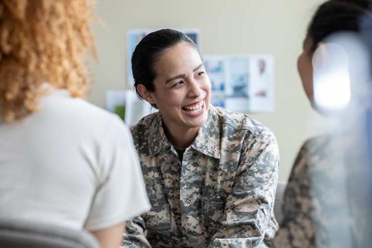 Veteran army women working with the community