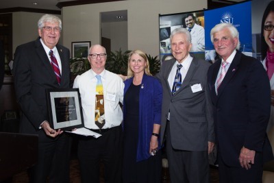 Nova Southeastern University (NSU) Executive Vice President and Provost Ralph V. Rogers Jr., Ph.D., recently presented Nancy Klimas, M.D., with the 5th Annual Provost's Research and Scholarship Award.