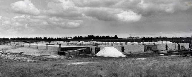 The Parker Building in first stages of construction.