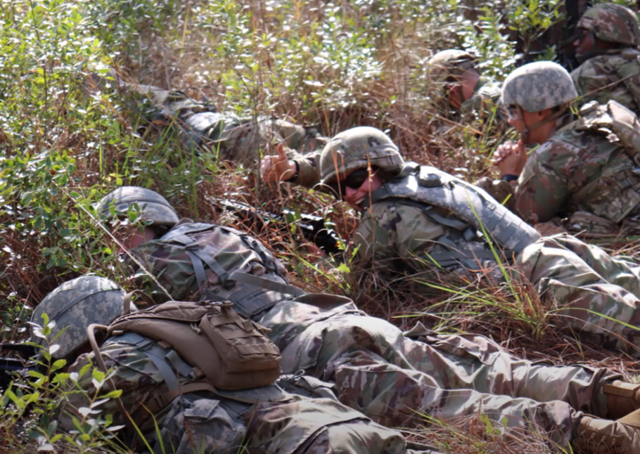 rotc military training in woods