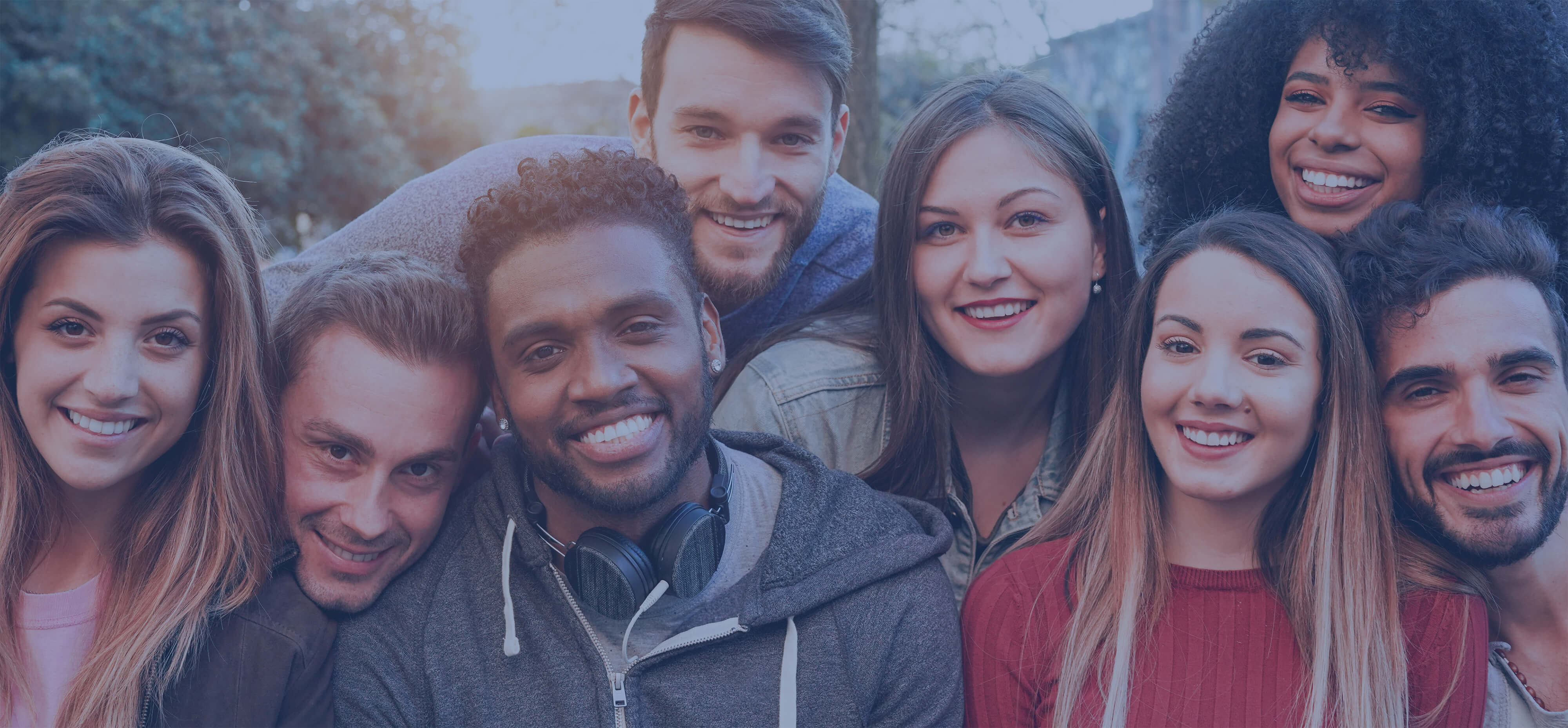 Group of people smiling