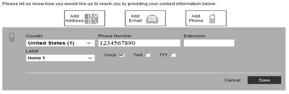 Select preferred phone number