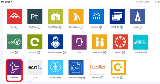 screenshot of applications