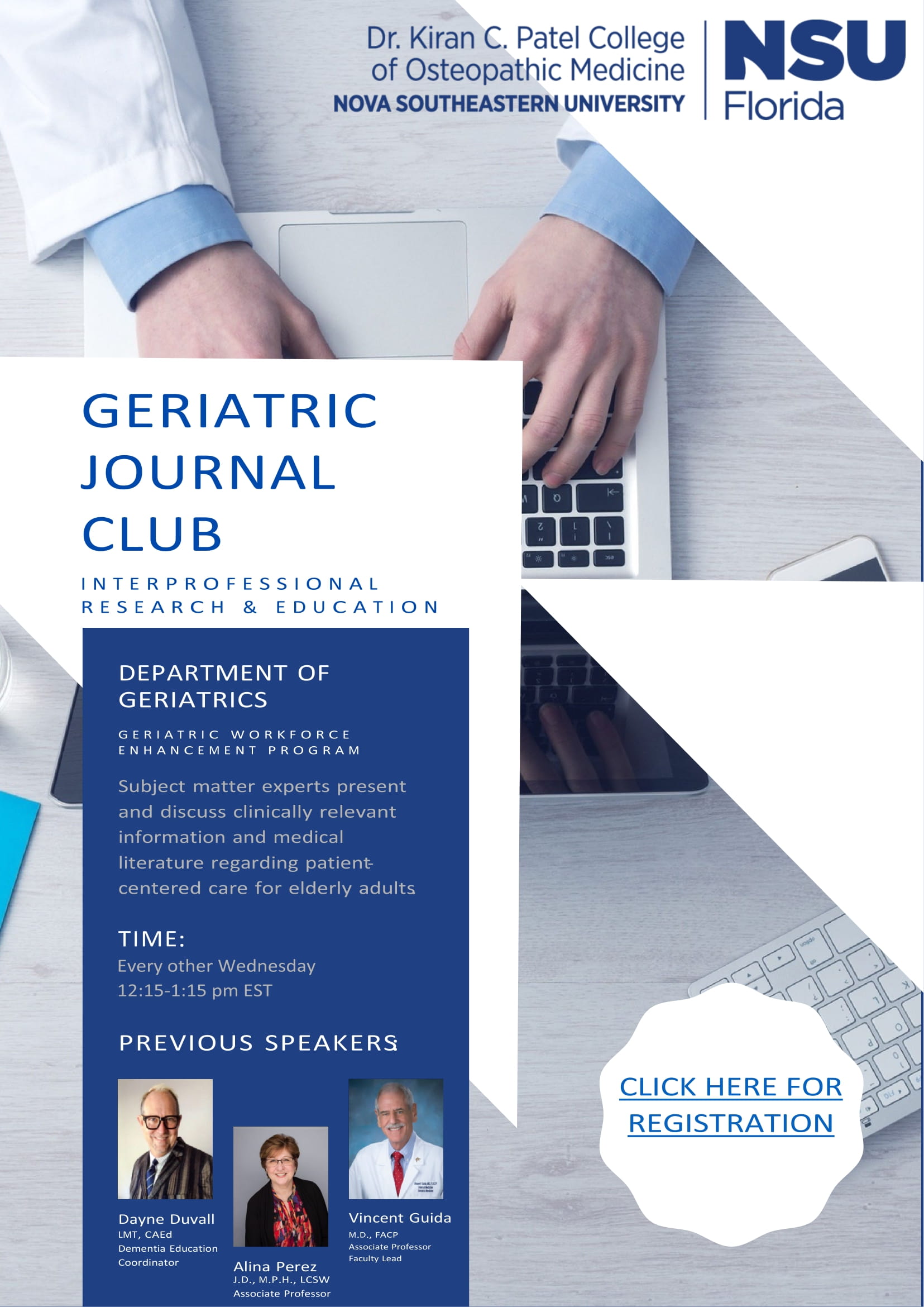 Geriatric Journal Club Flyer General - Click for Register