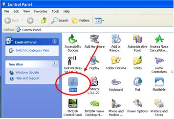 Java Icon in Control Panel