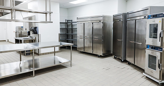 Photo of a commercial catering kitchen 