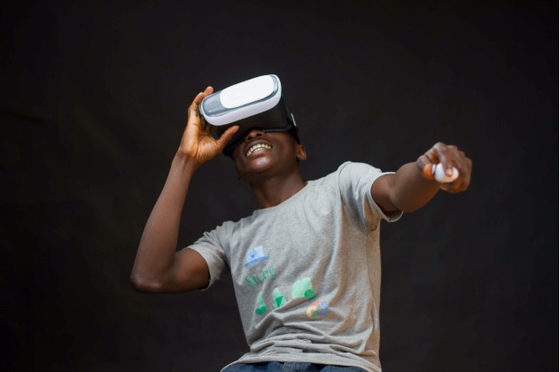 image of man wearing virtual realty headset