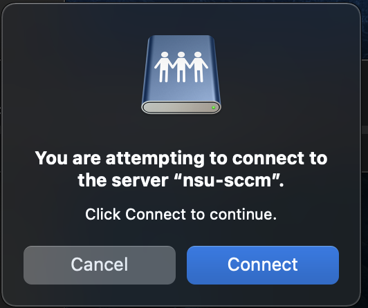 Connect to server modal