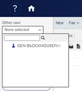 Select other user screen