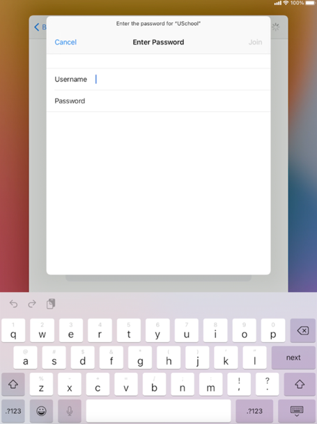 Enter password screenshot