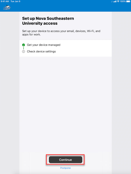 Get your device managed screenshot