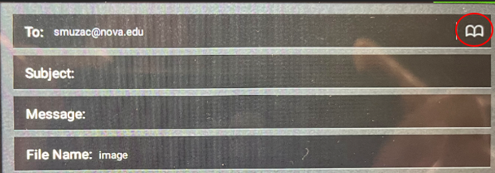 Tap on the address book