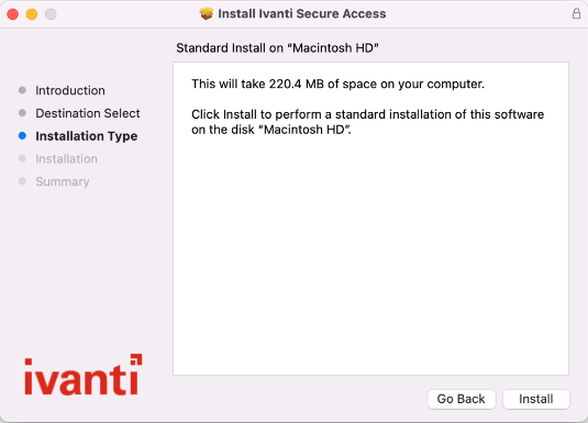 Click install screenshot