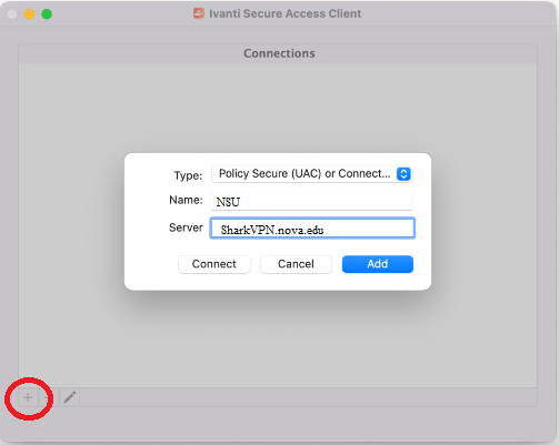 Save your connection configuration screenshot