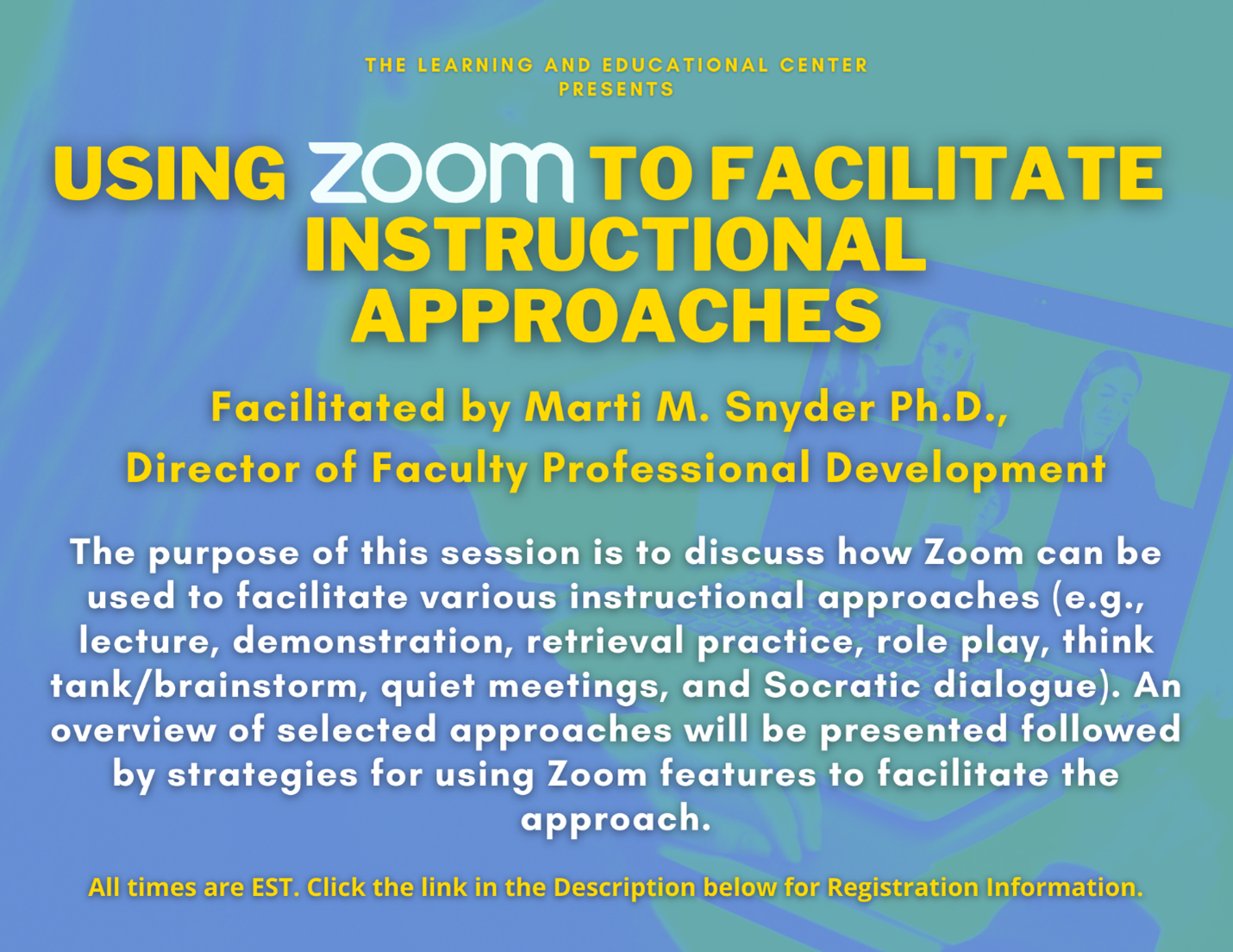 Using Zoom Workshop Flyer