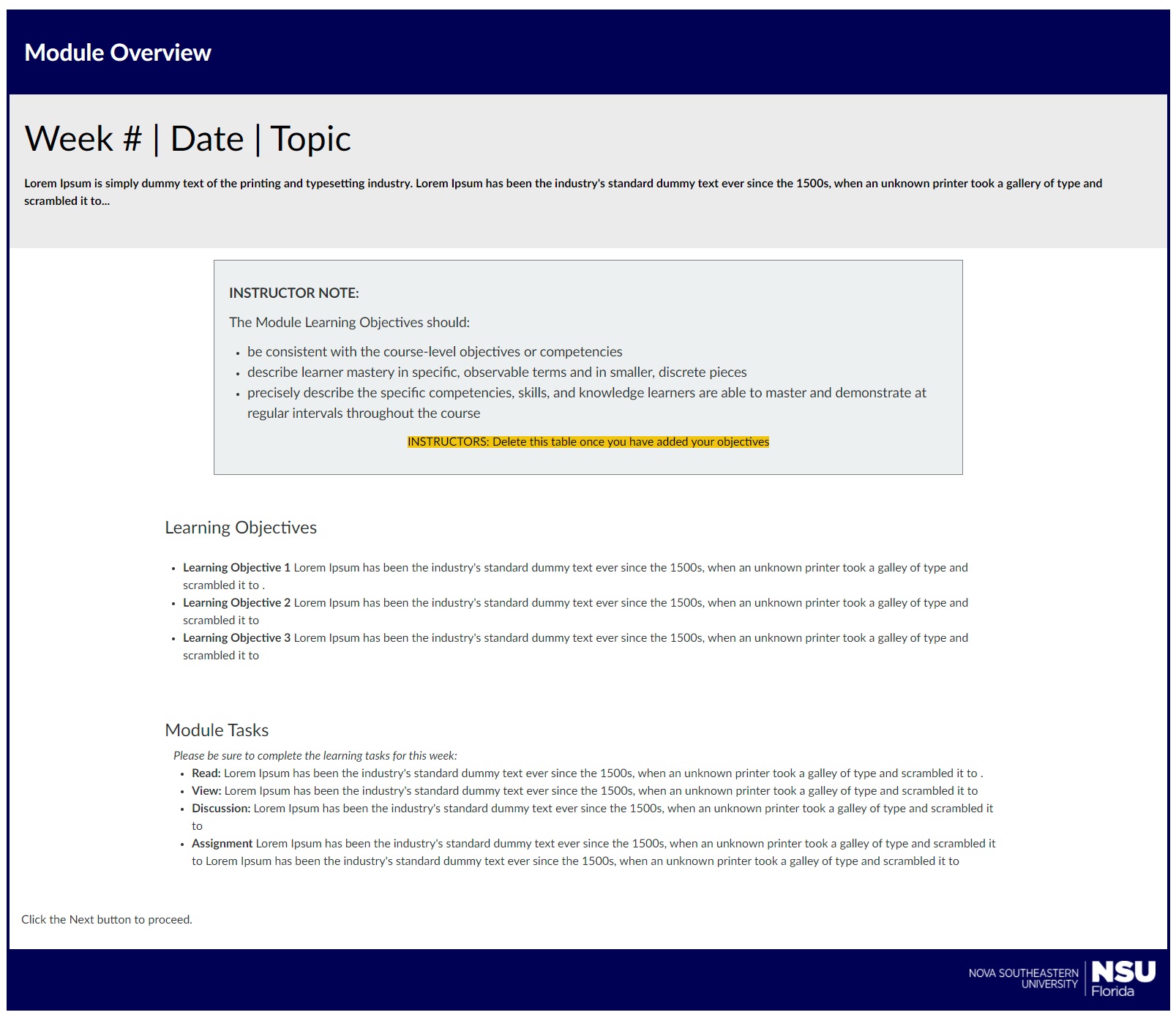 Template C Module Overview