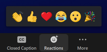 Emoji Screen Shot in Zoom