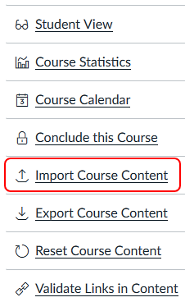 Canvas Feature How To Use the Course Import Tool