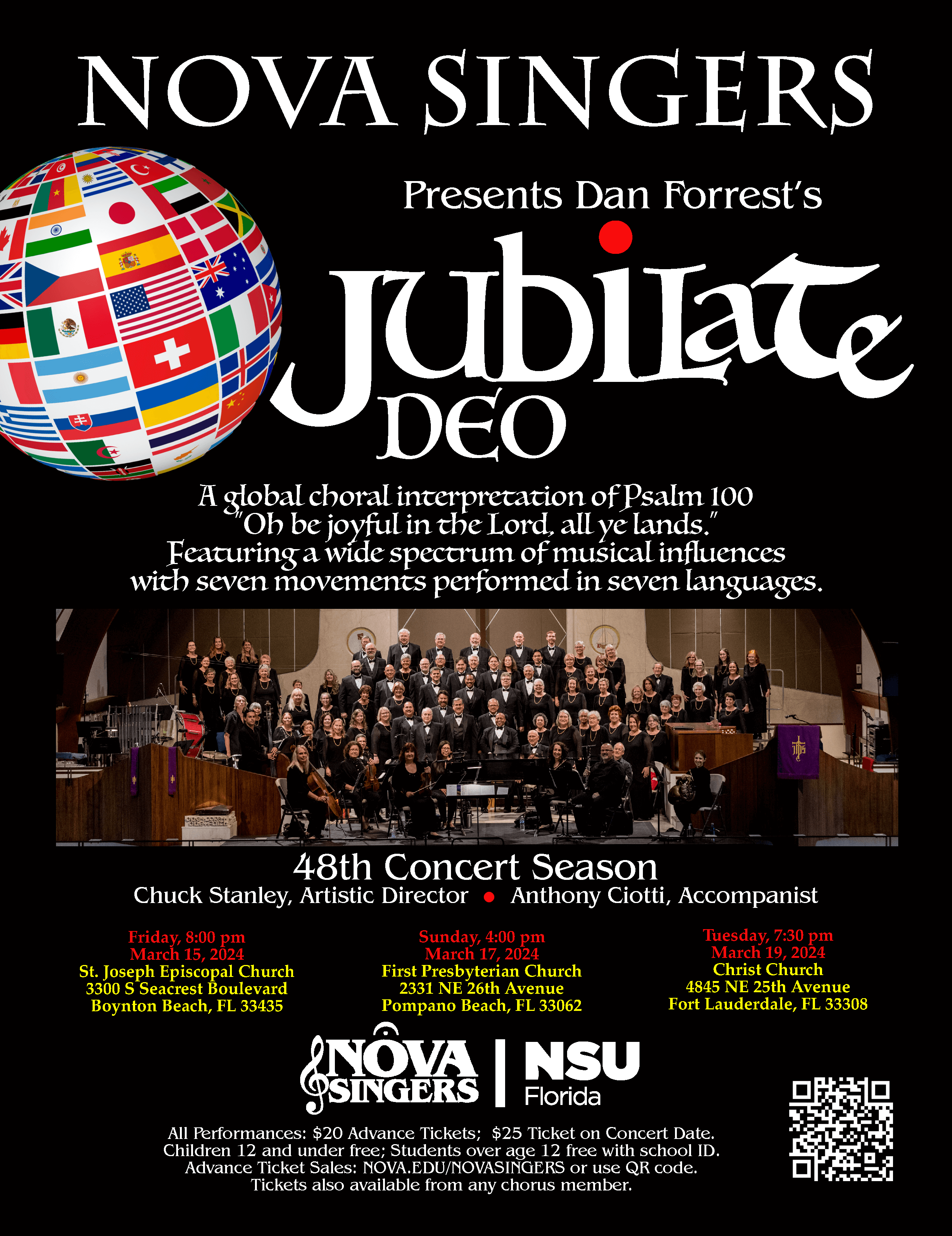 Nova Singers Presents Dan Forrest's Jubilate DEO Poster