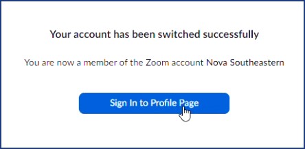 Zoom Account Success