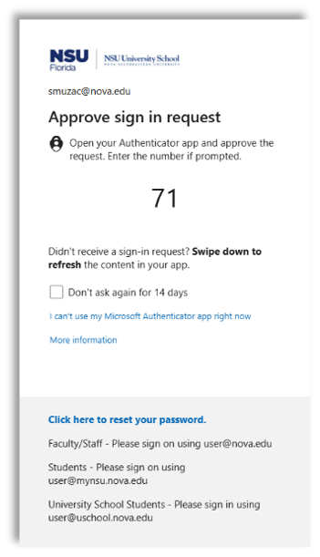 microsoft authenticator screen