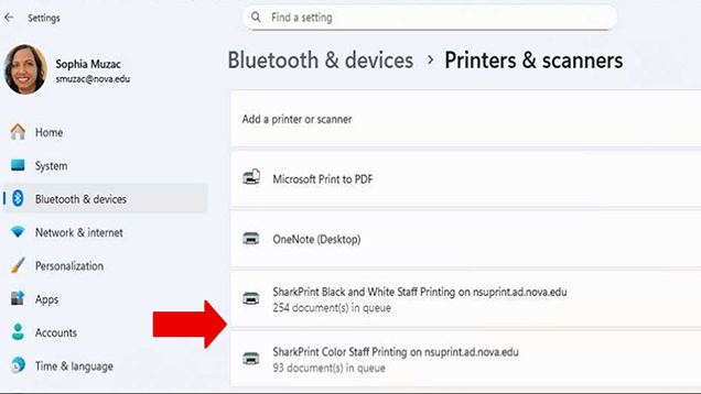 printer device list