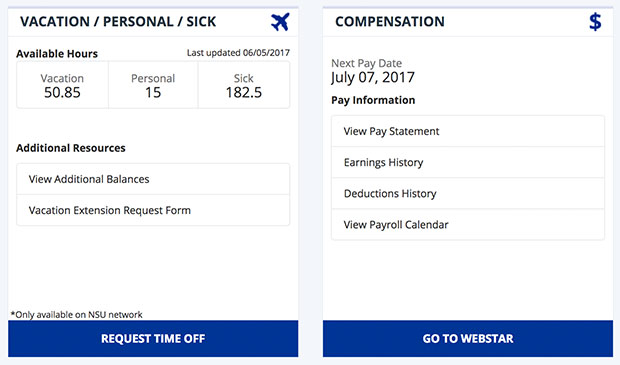 Employee pay roll screen shot