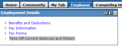 SharkLink Accrual Balances Screenshot