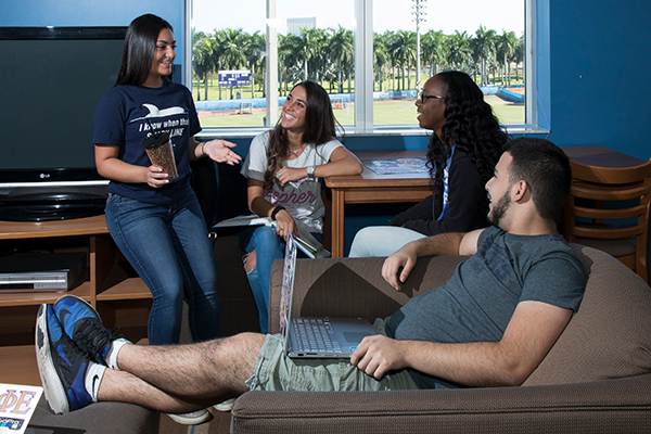 students studying in a group