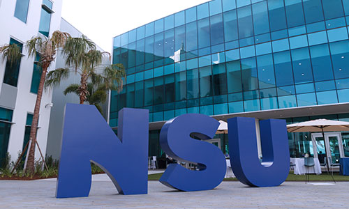 NSU letters at Tampa Bay campus