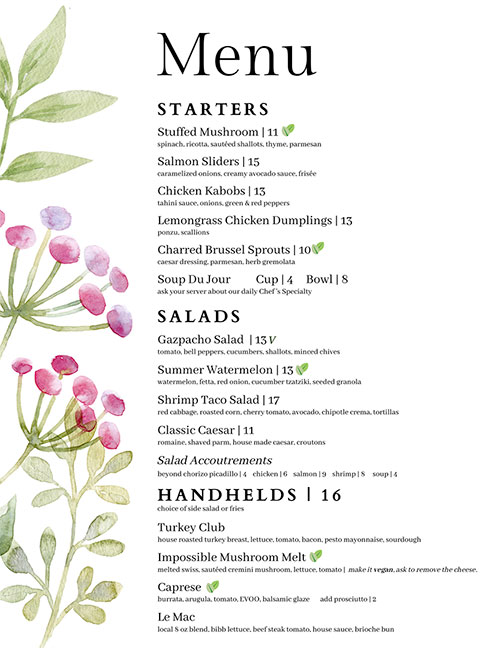 shark club menu image 1